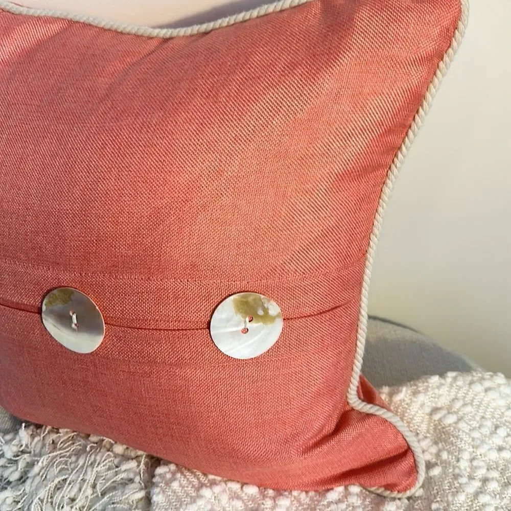 Coral Accent throw Pillow 20”x20”
